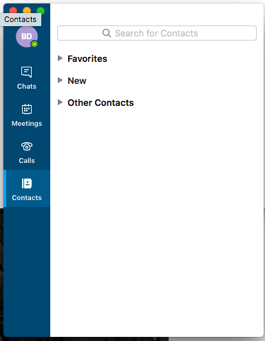skype for mac contacts